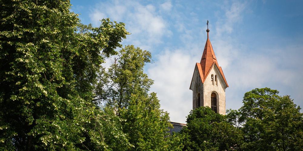 Kostel sv. Havla v Pořící nad Sázavou.